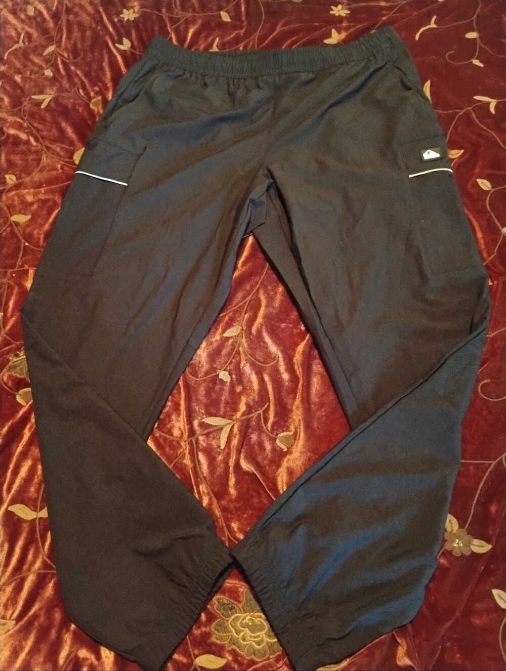 Quiksilver Men’s Black Track Pants - Size Large/Grand - NWOT Reflective Details - Picture 11 of 11